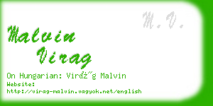 malvin virag business card